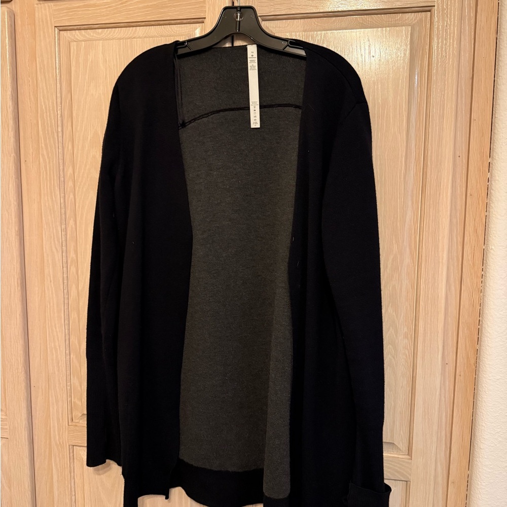 lululemon athletica Black Open-Front Cardigan